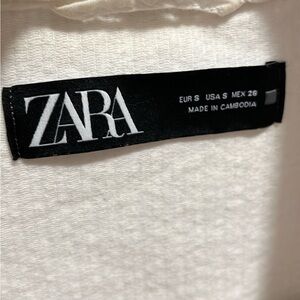 ZARA Cream Textured Blouse